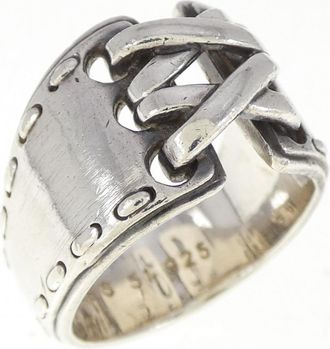 Herm&egrave;s Silver 925 Band Ring (Pre-Owned)