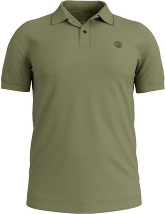 Timberland Millers River Printed Neck S/S Polo Polo-Shirt f&uuml;r Herren | oliv