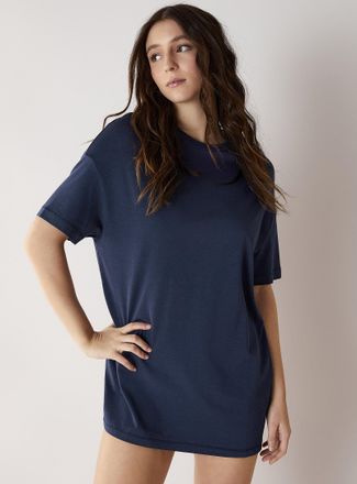 Twik Womens Drop-shoulder relaxed-fit sleep Tee Shirt