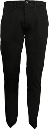 Harmont & Blaine Slimme Herenbroek in Zwart - 56 - Heren - Straight fit broeken - Zwart - L - Katoen - Broeken