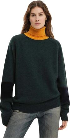 1989 STUDIO Groene Sweater Maglia Girocollo - Dames - Coltruien - Groen - S - Truien & Vesten