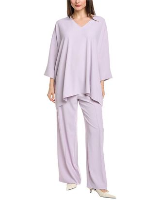 St. John Solid Soft Georgette Top