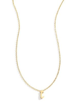 Mint & Lily Tiny Script Initial Necklace in Letter T at Nordstrom