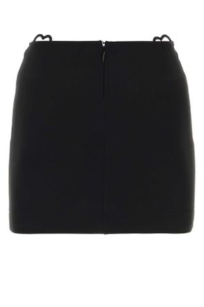 Nensi Dojaka Womens Black Viscose Blend Mini Skirt Exterior: Nylon Gonne