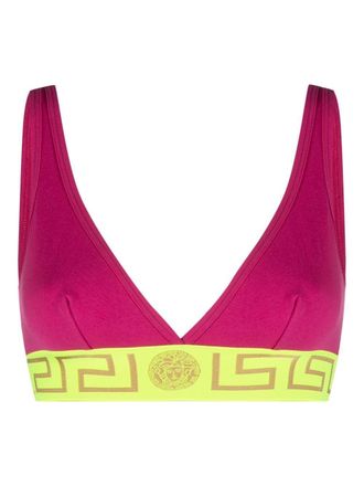 Versace Reggiseno con stampa Greca - Rosa