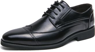 Generic Mens Tuxedo Dress Shoes Classic Lace-up Formal Oxfords (Black,6.5)