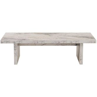 Asir Group LLC Elegante set di 2 tavolini da caff&egrave; in marmo Freesia, 100% melamina: tavolo grande 110 x 30 x 45 cm, tavolo piccolo 25 x 39 x 60 cm