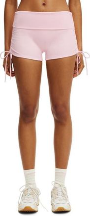 Cotton On Womens Active Ultra Soft Tie Side Roll Over Micro Short in Cherry Dream at Nordstrom, Size X-Small