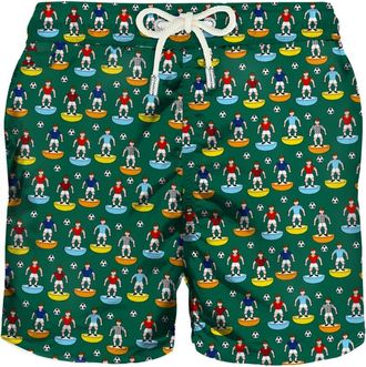 MC2 Saint Barth Man Swim Shorts With Soccer Print