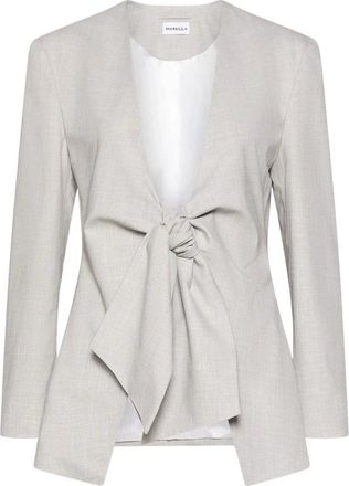 Marella Dames, Jassen, Grijs, Maat: XS Leer