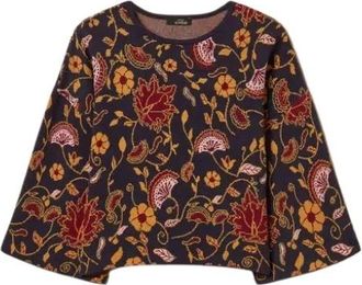 Twinset Actitude Jacquard Knit - Dames - Ronde hals truien - Veelkleurig - XS - Truien & Vesten