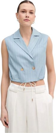 Gaud&igrave; Jassen, Dames, Blauw, M, Katoen, Doppiopetto Vest