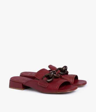 Pedro Garcia Enna Slingback Loafer in Red Leather