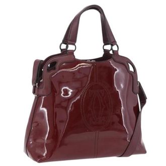 Cartier Tweedehands leren handtassen - Dames - Vintage Handtas - Rood - ONE Size - Vintage