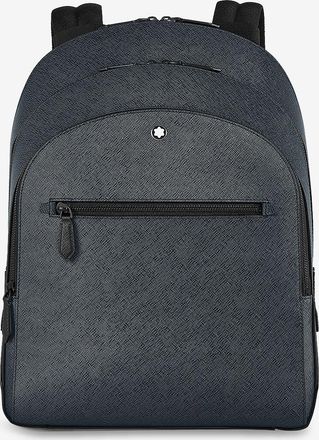 Montblanc Rucksack aus Saffianoleder Sartorial Tweed Blue 3C Medium