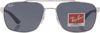 Ray-Ban Dark Gray Rectangular Unisex Sunglasses RB3701 924387 59