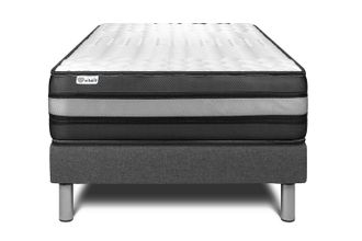 VITALIT Base Tapizada Gris + Colch&oacute;n Con Espuma Viscoel&aacute;stica 90 X 190