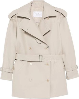 Max Mara Jassen, Dames, Beige, S, Trenchcoats