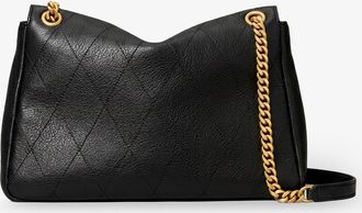 Tory Burch Womens Shoulder Bag Charlie Black Leather