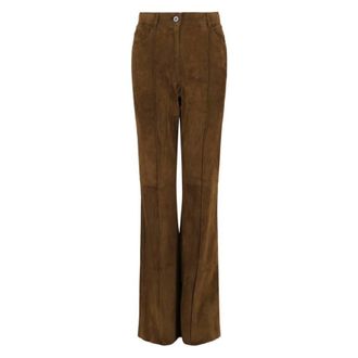 Ferragamo Ferragamo Suede Flared Pants