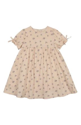 Maniere Kids Rose Print Dress in Pink Sand at Nordstrom, Size 2T