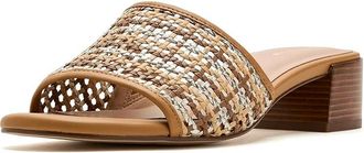 Cole Haan Calli Single Band Block Heel Womens Dress Sandals Neutral Woven/Biscuit : 10.5 B - Medium, Textile