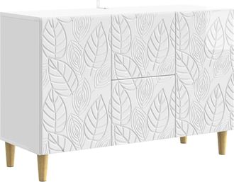 vidaXL Aparador Blanco Brillante 89 X 34,5 X 60 Cm Vidaxl
