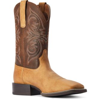 Ariat Sport Pardner Western Boot in Matte Tan Buck at Nordstrom Rack, Size 13