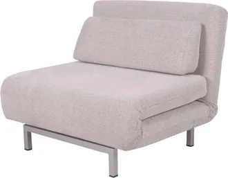 Mørteens home24 Studio Copenhagen Schlafsessel Copperfield Beige Webstoff mit Schlaffunktion 92x76x85 cm (BxHxT)