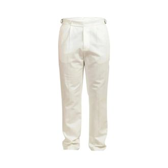 HUGO BOSS Hugo, Straight Trousers, male, White, Size: XL Straight Trousers