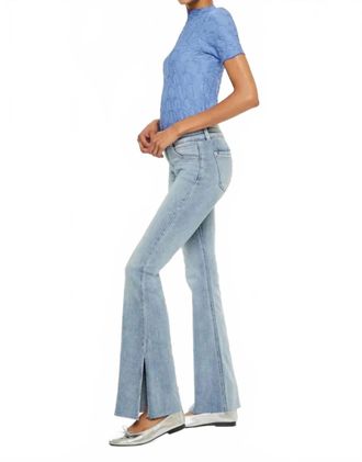 Kancan Mid Rise Flare Jean In Denim