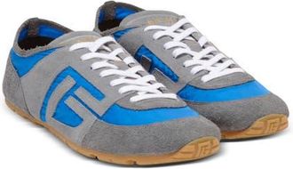 Balmain Racer 45 trainers in suede and nylon in Blue at Nordstrom, Size 43