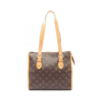 Louis Vuitton Brown Monogram Coated Canvas Leather Handbag Tote Bag (Pre-Owned)
