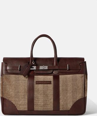Brunello Cucinelli LEATHER TRAVEL BAG Size: OS, colour: BROWN
