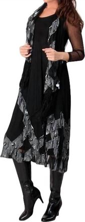 Angel Patterned Maxi Dress In Black Multi