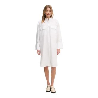 Barbour Alma Jurk - Dames - Shirt Kleedjes - Wit - S - Katoen - Kleedjes