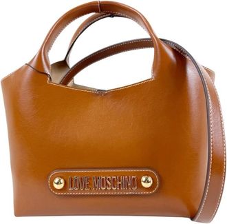 Love Moschino Pu 2 Manici Piccola c/Tracolla - Dames - Handtassen - Bruin - ONE Size - Tassen