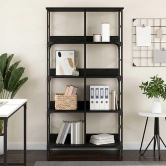vidaXL Vidaxl Libreria 4 Livelli 78,5 X 33 X 153 Cm Metallo Pb Rovere
