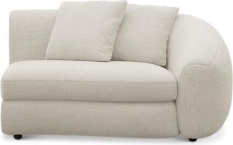 Castlery Fable Right Arm Sofa Customized, Performance Classic Twill Cream, Spill Resistant, Ultra Deep Seats for Sofas, Castlery Brand