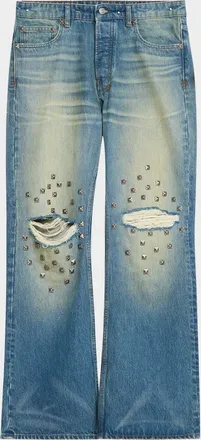 Ksubi Men & apos;s Toro Studded Distressed Baggy Jeans