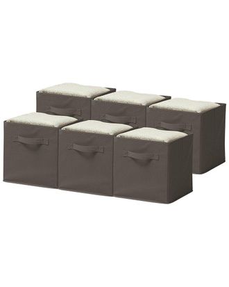 Sorbus Set Of 6 Foldable Storage Cube Basket Bin