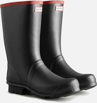 Hunter Womens Hunter Unisex Argyll Short Knee Wellington in Black - Size: UK 11 / eu 45-46 / us 13