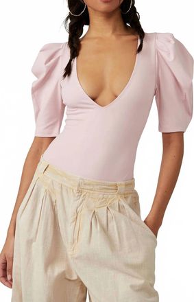 Free People Va Va Voop Bodysuit In Soft Pink