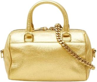 Saint Laurent Pre-owned Baby Duffle Leather 2way Bag - Dames - Vintage Handtas - Geel - ONE Size - Leer - Vintage
