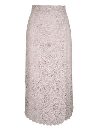 Etro lace midi skirt - Pink