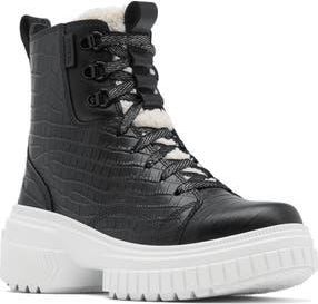 Sorel Ona Ave Lux Waterproof Boot in Black/Chalk at Nordstrom Rack, Size 10.5