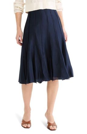 Nic+Zoe Batiste Flirt Ruffle A-Line Skirt in Dark Indigo at Nordstrom, Size 12