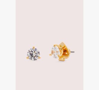 Kate Spade New York Womens Brilliant Statements Mini Tri-Prong Stud Earrings in Neutral