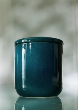 Mango Scatola gres coperchio blu petrolio - Home - Taglia unica - MANGO HOME
