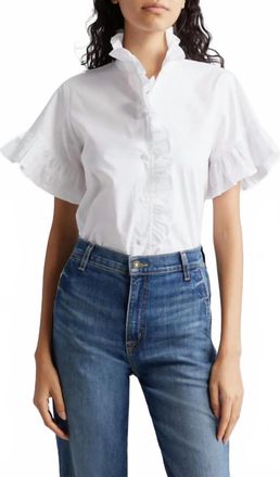 Mille Vanessa Top In White Poplin